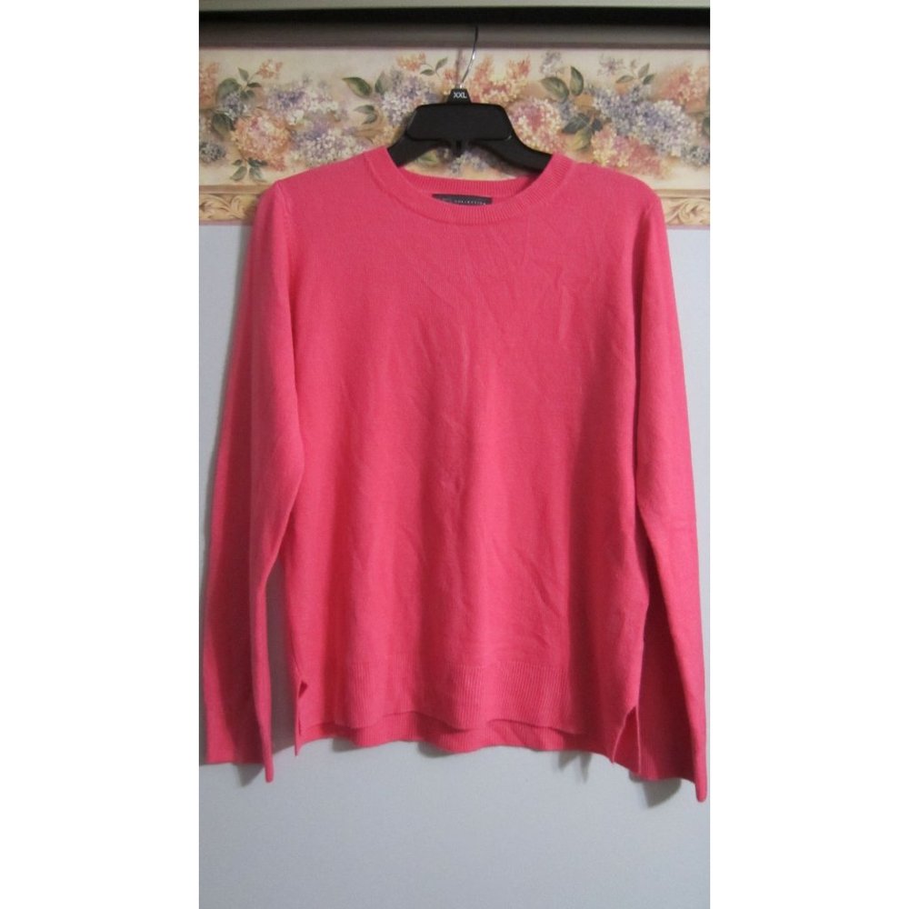 M&S Collection Medium Pink Cashmillion Side Split Crew Jumper Sweater